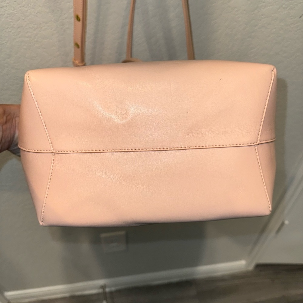 Mansur Gavriel Large Light Pink Leather Bucket Bag - Picture 13 of 16